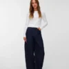 Jeans a vita alta e vestibilità ampia Vmkaitlin