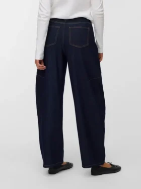 Jeans a vita alta e vestibilità ampia Vmkaitlin