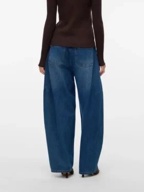 Jeans a vita alta e vestibilità ampia Vmkaitlin
