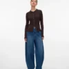 Jeans a vita alta e vestibilità ampia Vmkaitlin