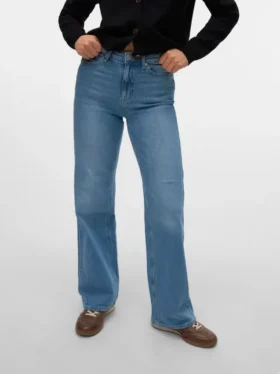 Jeans a vita alta e vestibilità ampia Vmtessa
