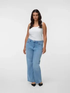 Jeans a vita alta e vestibilità dritta Vmcolivia