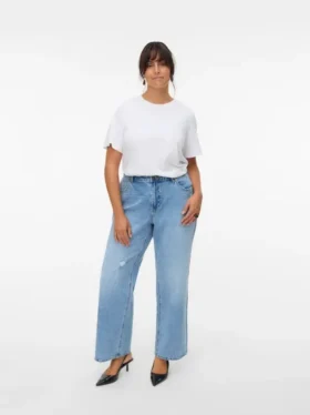 Jeans a vita alta e vestibilità dritta Vmctessa