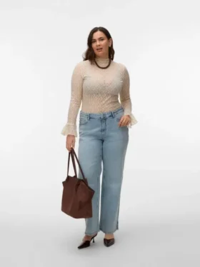 Jeans a vita alta e vestibilità dritta Vmctessa