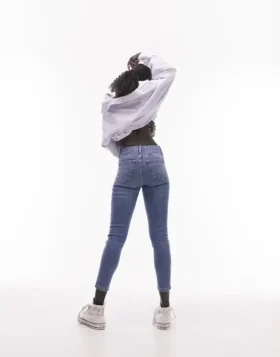 Jeans a vita alta e vestibilità skinny di Topshop