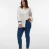 Jeans a vita alta e vestibilità slim Vmclusia