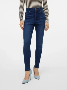 Jeans a vita alta e vestibilità slim VMSophia