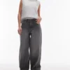 Jeans a vita bassa e gamba larga Topshop