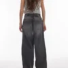 Jeans a vita bassa e gamba larga Topshop