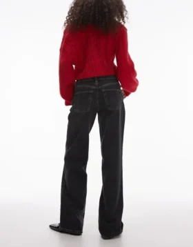 Jeans a vita bassa e gamba larga Topshop