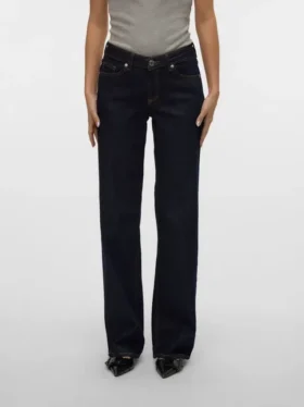 Jeans a vita bassa e gamba larga Vmvanessa