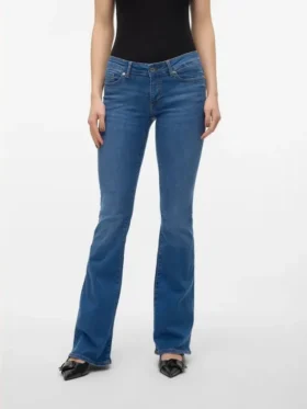 Jeans a vita bassa e taglio svasato Vmsigi