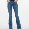 Jeans a vita bassa e taglio svasato Vmsigi