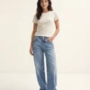 Jeans a vita bassa e vestibilità ampia Vmhallie