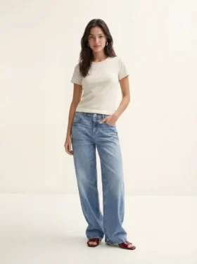 Jeans a vita bassa e vestibilità ampia Vmhallie