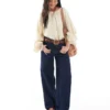 Jeans a vita bassa e vestibilità comoda di Topshop
