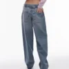 Jeans a vita bassa e vestibilità comoda di Topshop