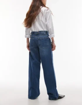 Jeans a vita bassa e vestibilità comoda di Topshop