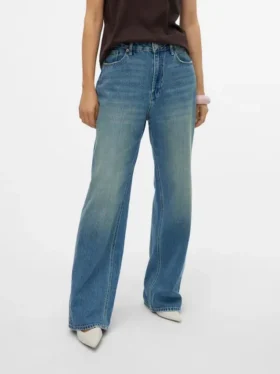 Jeans a vita bassa e vestibilità dritta Vmtokey