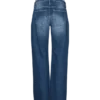Jeans a vita media con gamba larga