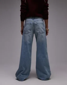 Jeans a vita media e gamba larga di Topshop