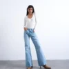 Jeans a vita media e taglio svasato Tsmarie