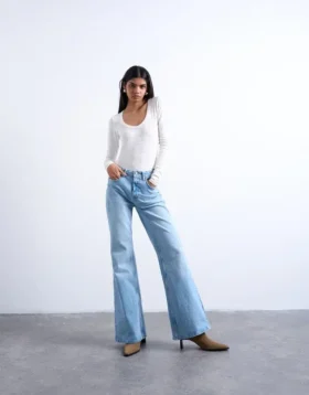 Jeans a vita media e taglio svasato Tsmarie