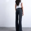 Jeans a vita media e taglio svasato Tsmarie