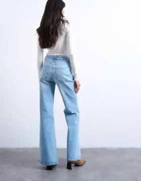 Jeans a vita media e taglio svasato Tsmarie