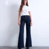 Jeans a vita media e taglio svasato Tsmarie