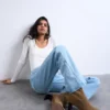 Jeans a vita media e taglio svasato Tsmarie