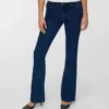 Jeans a vita media e taglio svasato Vmelly