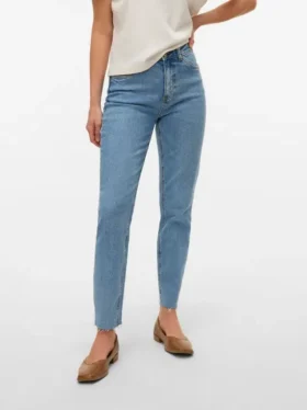 Jeans alla caviglia Vmbrenda a vita alta e vestibilità «mom»