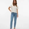 Jeans alla caviglia Vmbrenda a vita alta e vestibilità «mom»