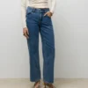 Jeans Awrena a vita media e gamba larga
