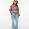 Jeans Awrena a vita media e gamba larga