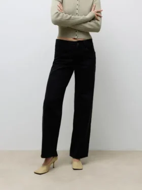 Jeans Awrena a vita media e gamba larga