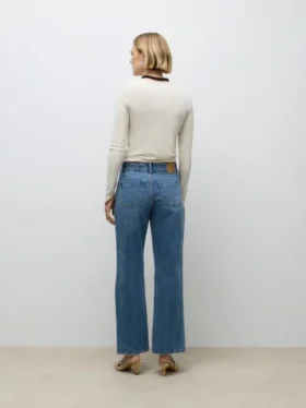 Jeans Awrena a vita media e gamba larga
