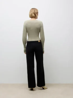 Jeans Awrena a vita media e gamba larga