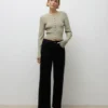 Jeans Awrena a vita media e gamba larga