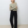 Jeans Awrena a vita media e gamba larga