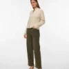 Jeans in velluto a coste a vita alta e vestibilità ampia Vmtessa