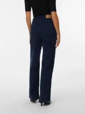 Jeans in velluto a coste a vita alta e vestibilità ampia Vmtessa