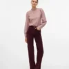 Jeans in velluto a coste a vita alta e vestibilità ampia Vmtessa