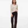 Jeans in velluto a coste a vita alta e vestibilità ampia Vmtessa