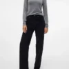 Jeans in velluto a coste a vita alta e vestibilità ampia Vmtessa