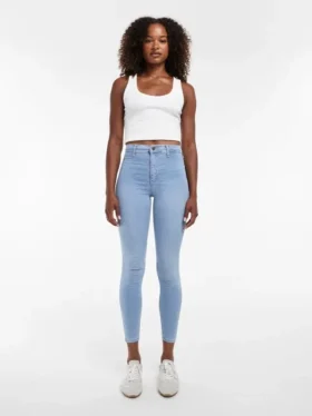 Jeans skinny a vita alta Tsjoni