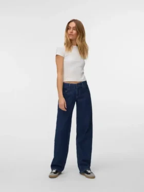 Jeans Snrancy a vita bassa e gamba larga