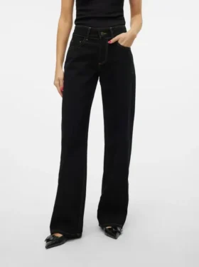 Jeans Snrancy a vita media e gamba larga
