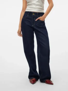 Jeans Snrancy a vita media e gamba larga